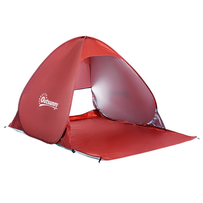 Pop-up Portable Beach Tent-Red