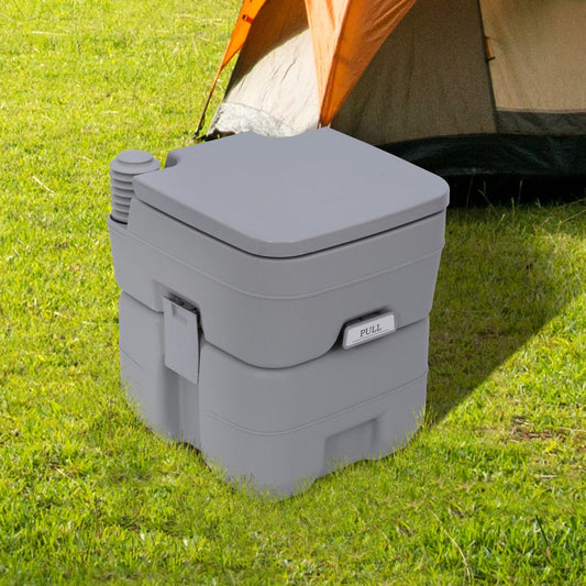 Portable Camping Toilet Potty Mobile Toilet-Grey