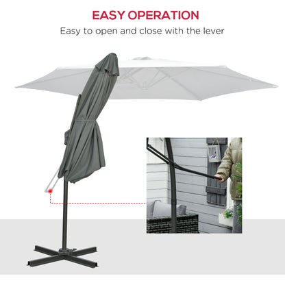 3m Cantilever Parasol with Easy Lever