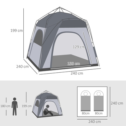 4 Person Automatic Camping Tent