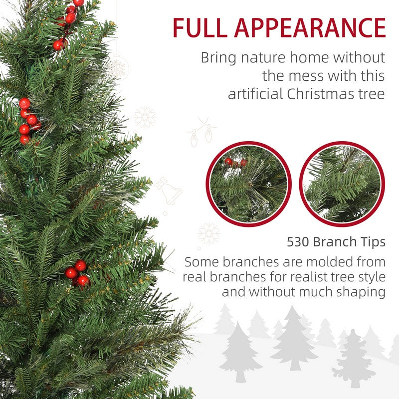 Homcom 6ft Christmas Tree Artificial - 530 Tips