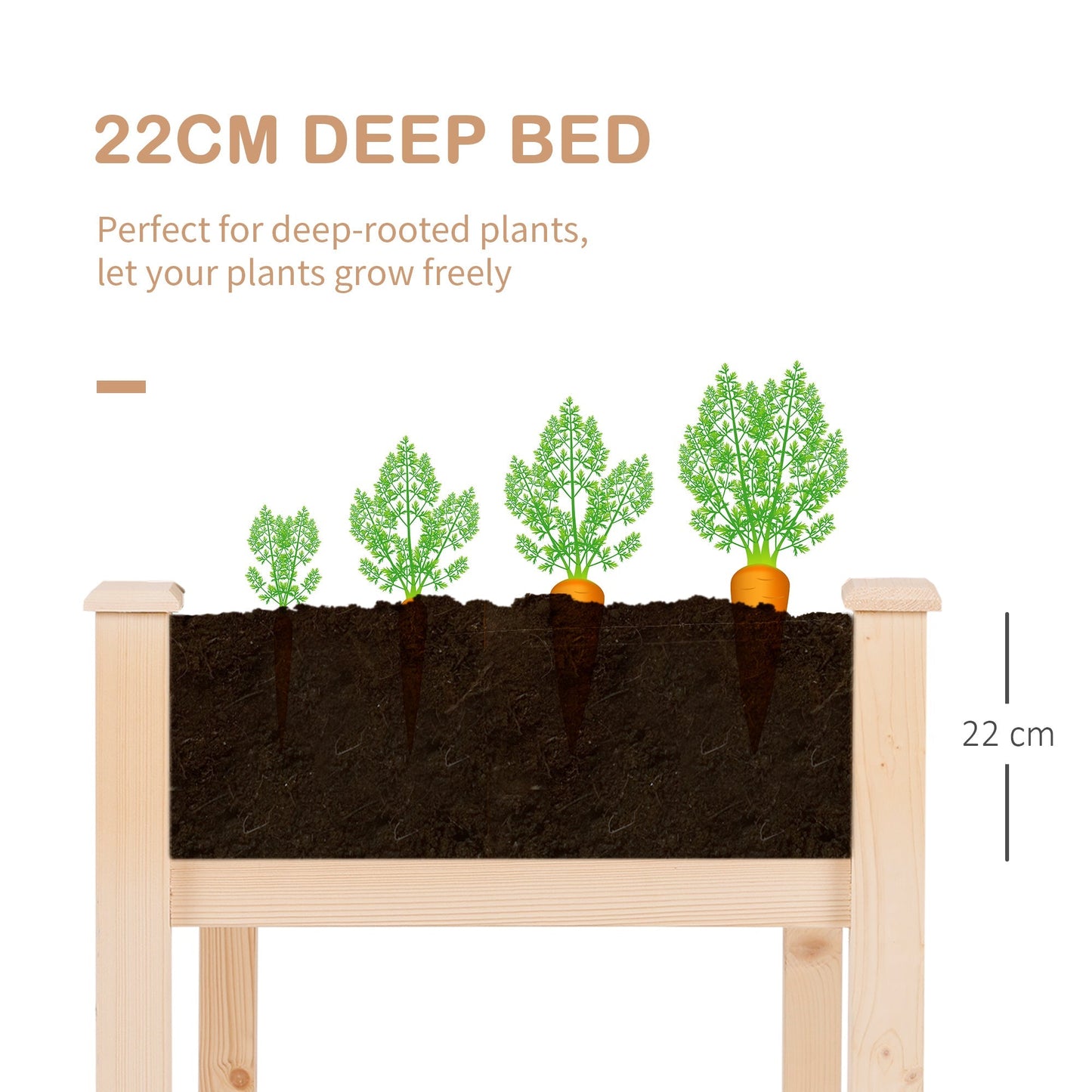 Fir Wood Non-Woven Fabric Planting Bed