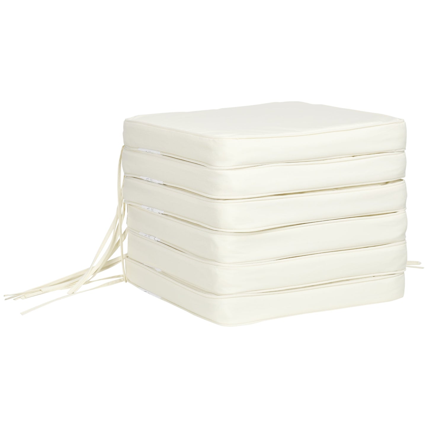 Set of Six Replacement Chair Cushions - Cream White