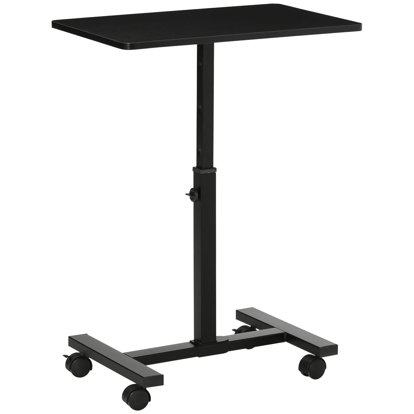 52-84cm Adjustable Mobile Over-Surface Table - Black