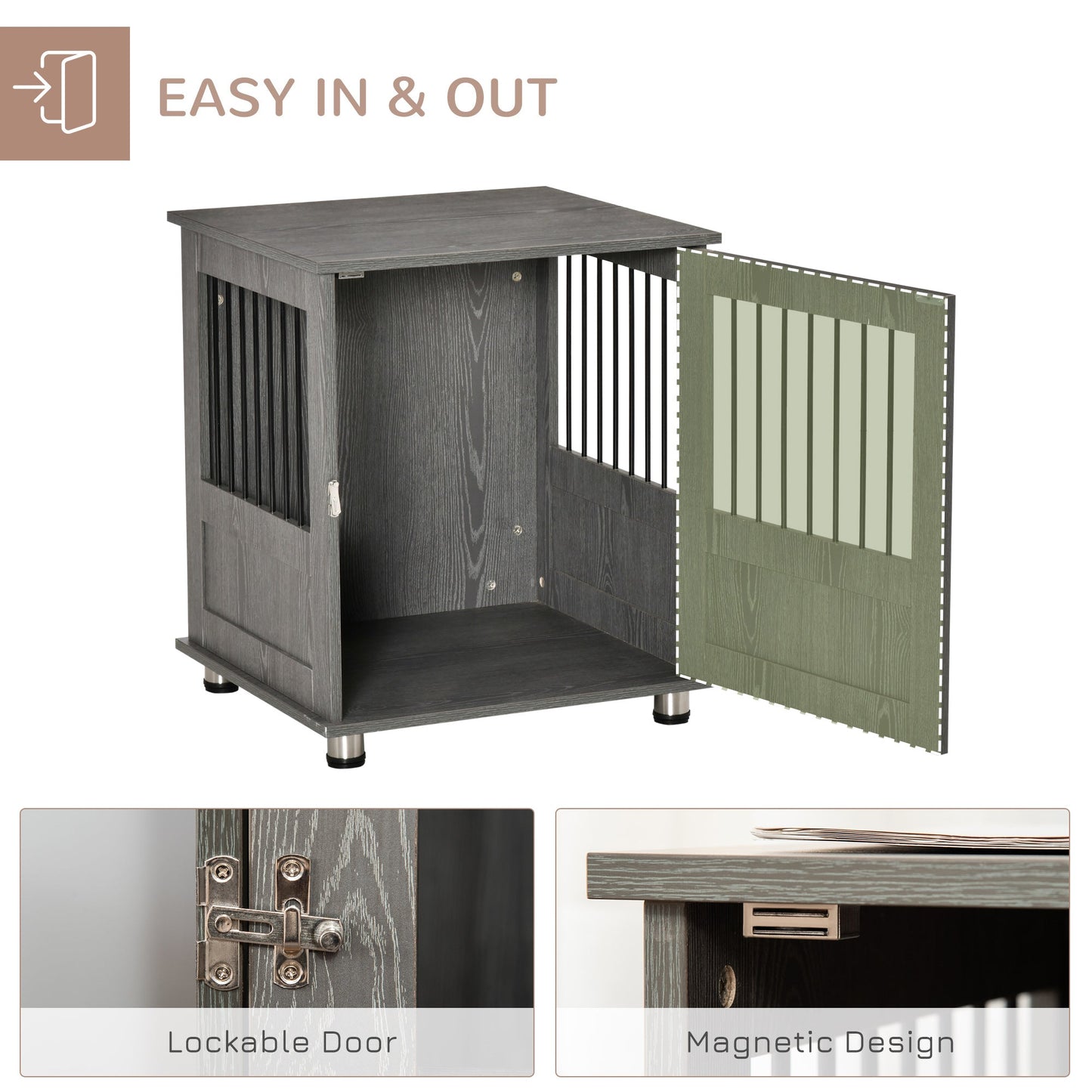 PawHut Dog Crate Furniture End Table