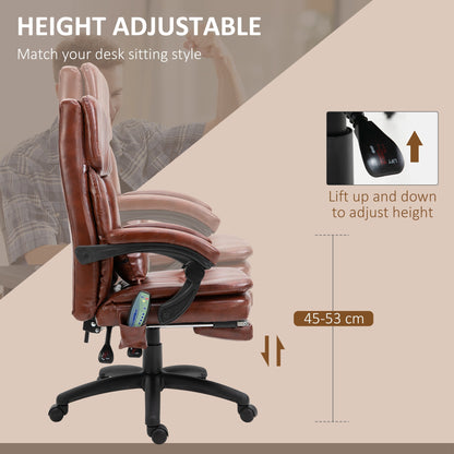 Vinsetto PU Leather Office Chair with 7 Point Vibrating Massage