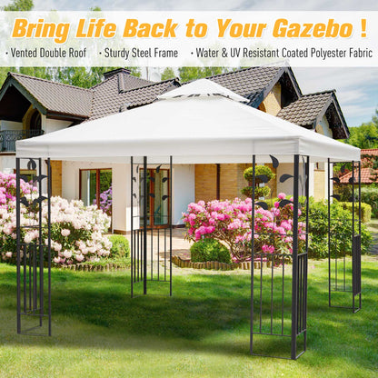 3 x 3m Outdoor Steel Gazebo with 2 Tier Roof