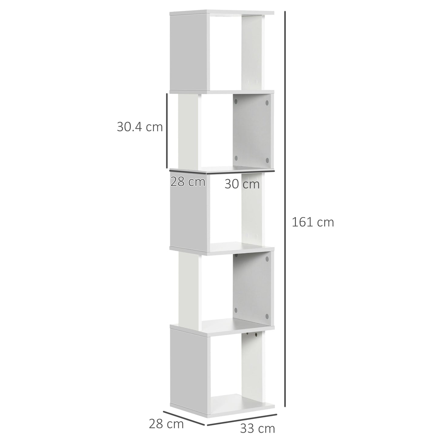 Modern 5-Tier Bookshelf