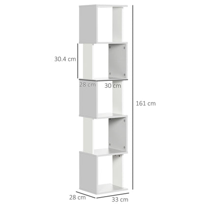 Modern 5-Tier Bookshelf