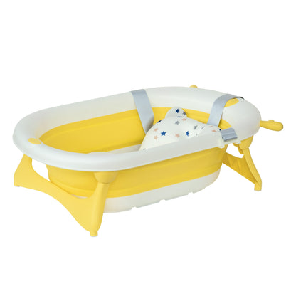 Foldable Portable Baby Bath Tub w/ Temperature-Induced Water Plug for 0-3 years