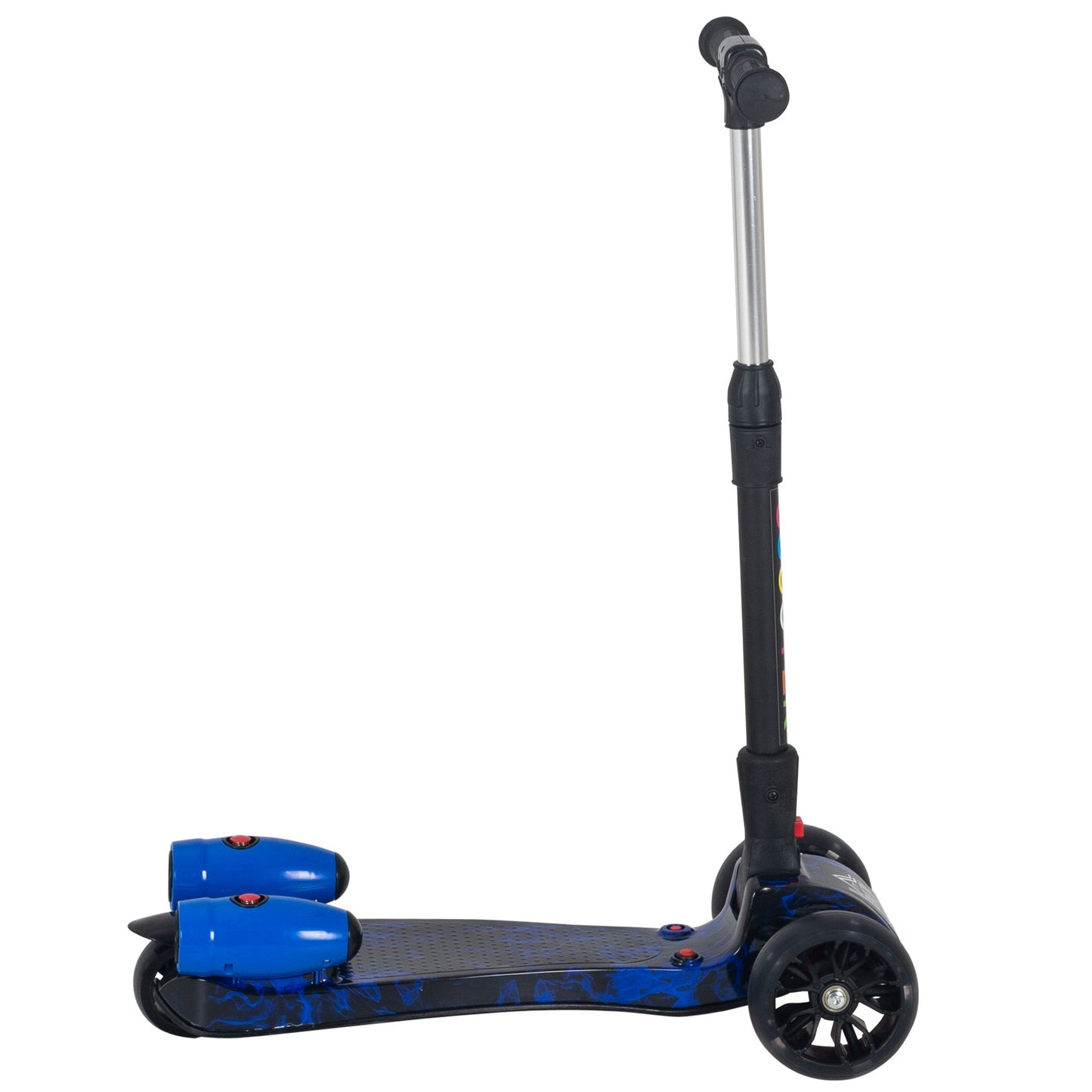 Scooter for Kids Toddler 3 Wheel Adjustable Height w/ Flashing Wheels Music Water Spray Foldable Kick Scooter for Boys and Girls 3 - 6 Yrs Blue