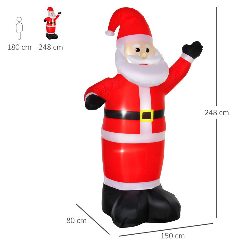 8 Foot Inflatable Christmas Santa Claus Xmas Decoration with LED Holiday Air Blown Yard Outdoor Décor