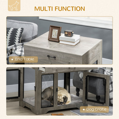 PawHut Indoor Use Dog Crate Furniture with Cushion