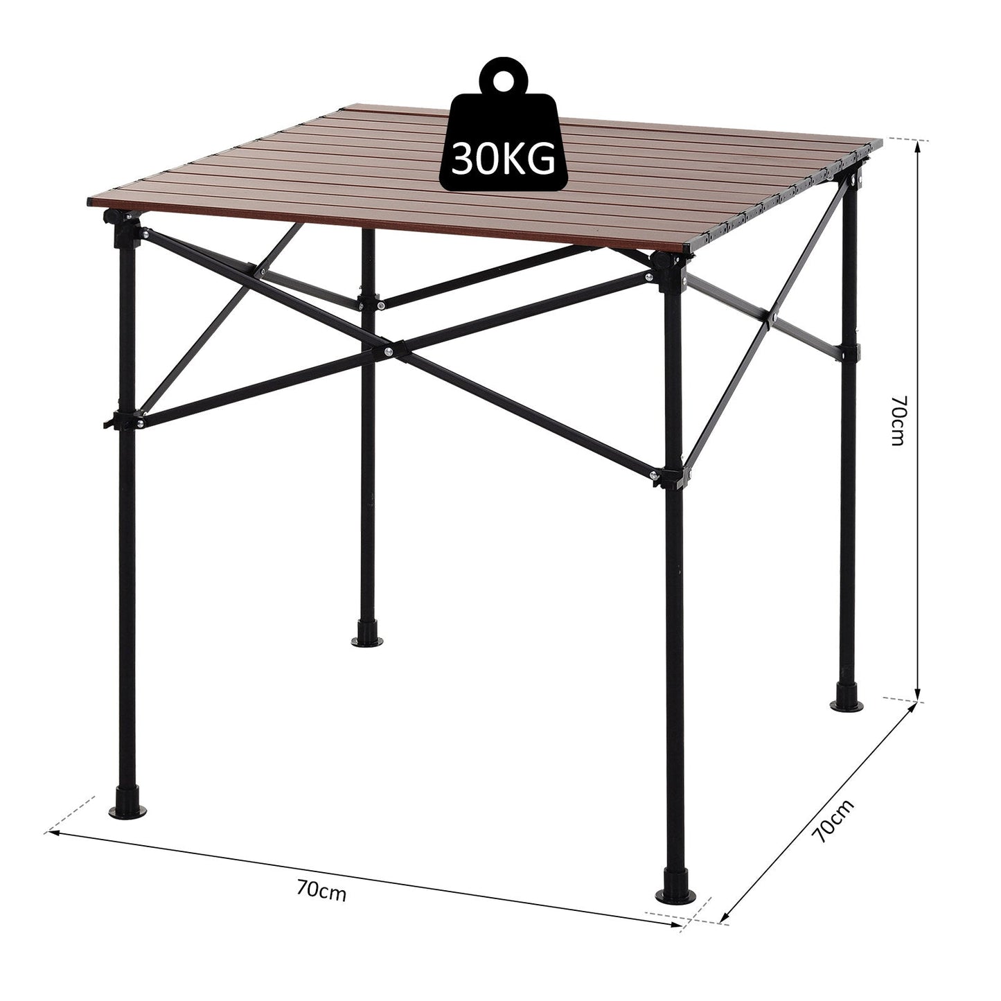 Aluminium Folding Picnic Table Portable Camping Table w/ Carrier Bag