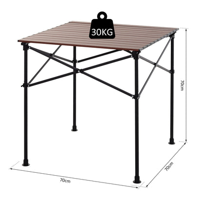 Aluminium Folding Picnic Table Portable Camping Table w/ Carrier Bag