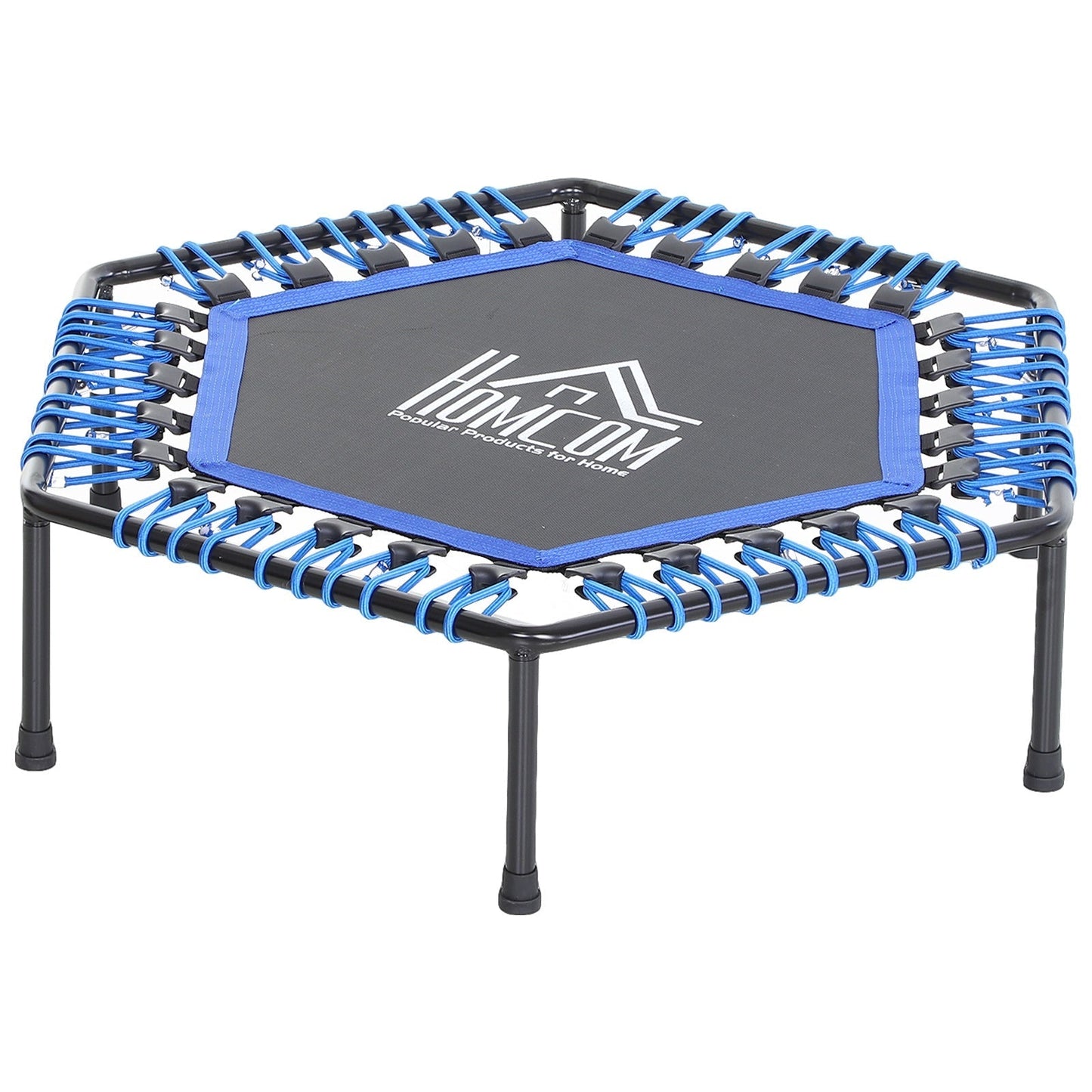 40" Mini Hexagon Steel Frame Trampoline with Anti-slip Rubber Pads Blue