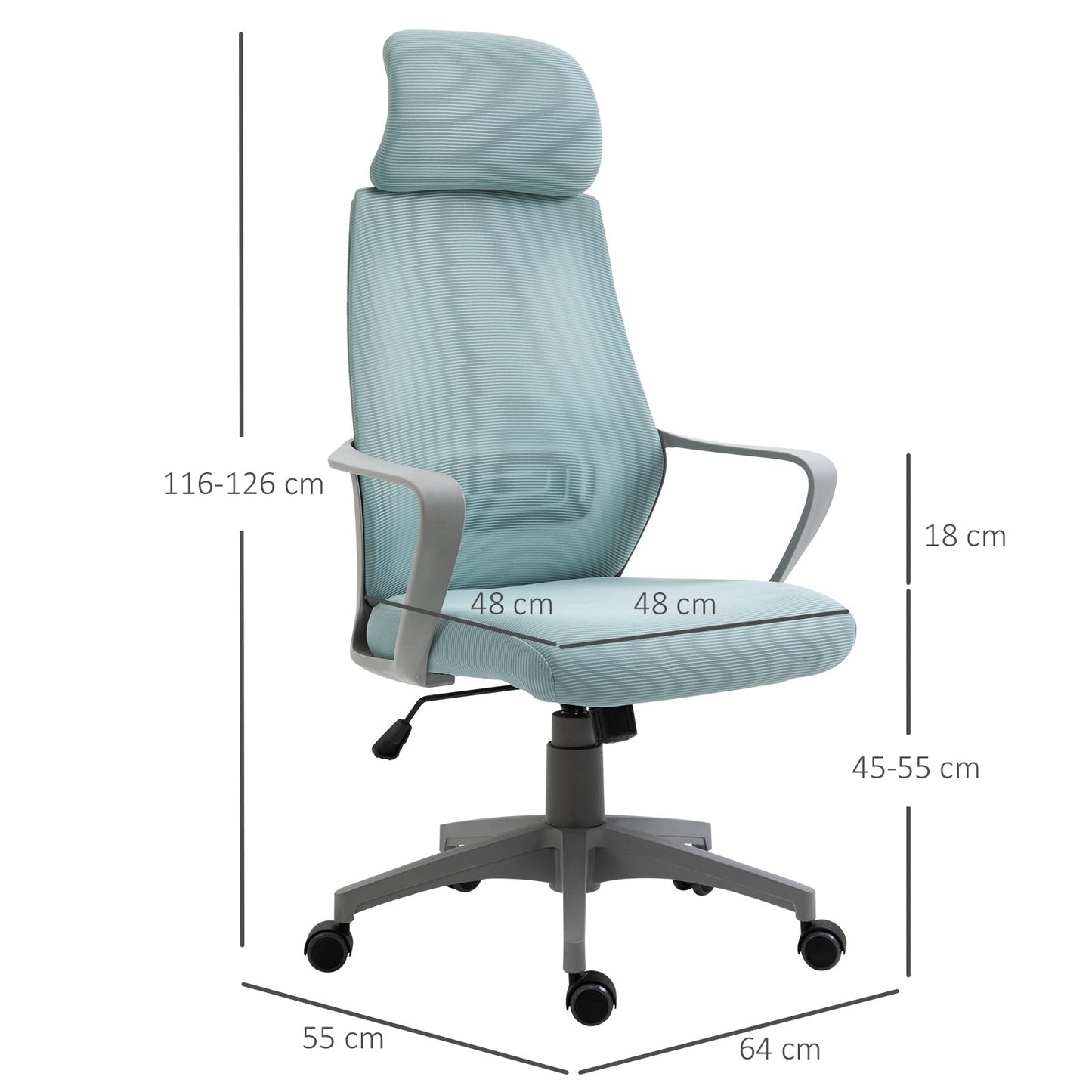 Vinsetto Ergonomic Office Chair w/ Wheel