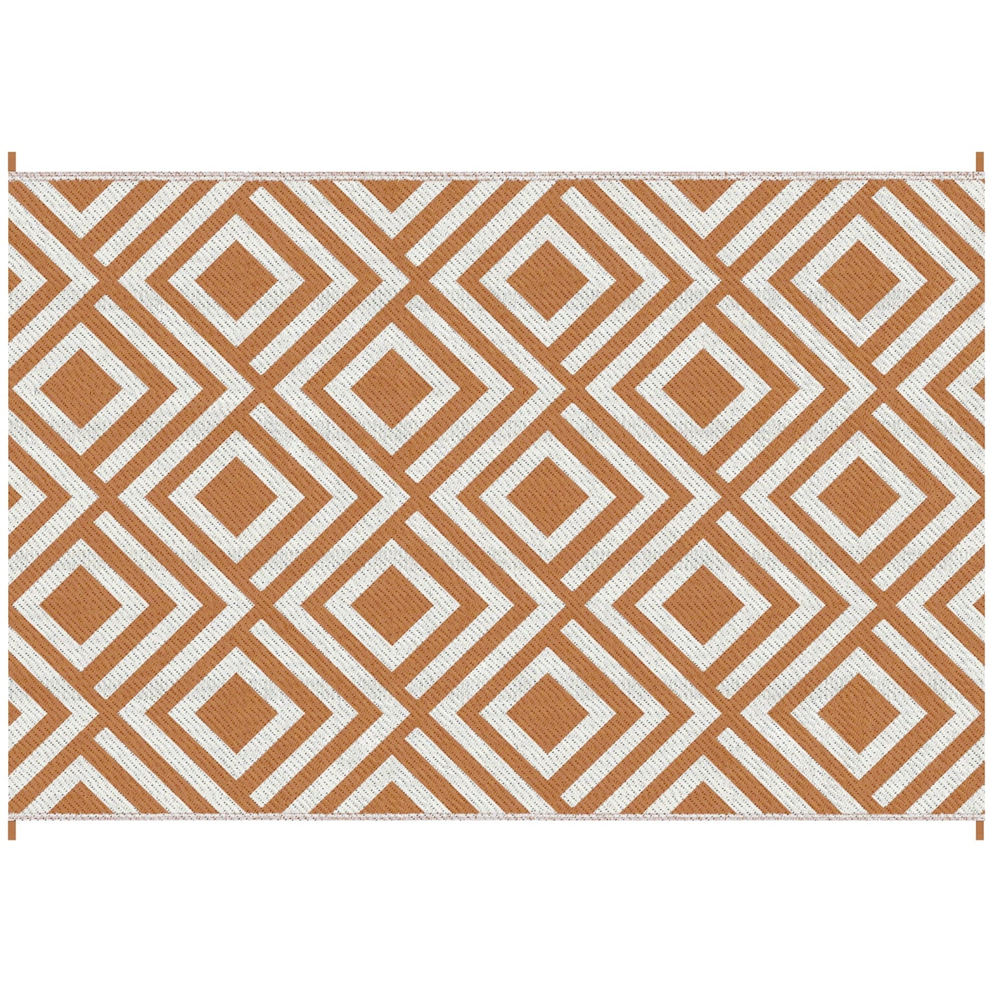 Reversible Outdoor Rug with Carry Bag and Ground Stakes