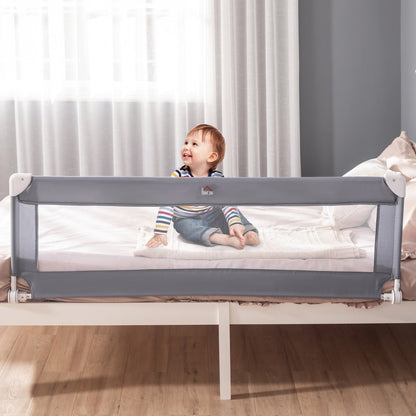 Children's Protective Bed-Side Guard - Grey