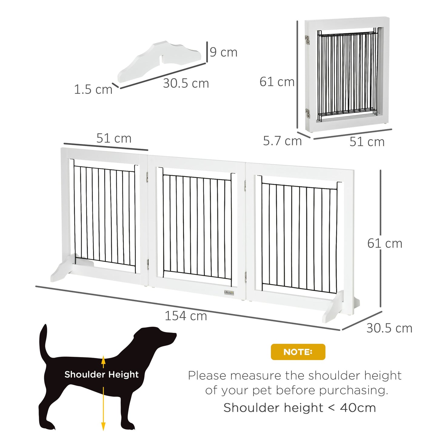 PawHut Foldable Pet Gate