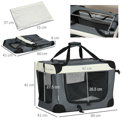 PawHut 60cm Foldable Pet Carrier