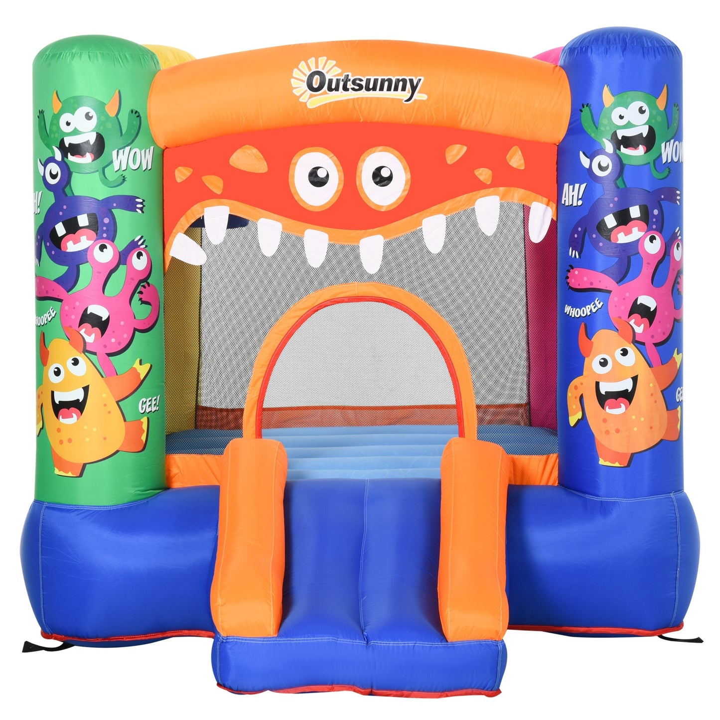 Bouncy Castle Inflatable Basket Trampoline Slide Monster Design 180 x 250 x 175 CM