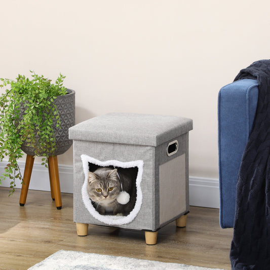 PawHut 2 in 1 Cat Bed Ottoman