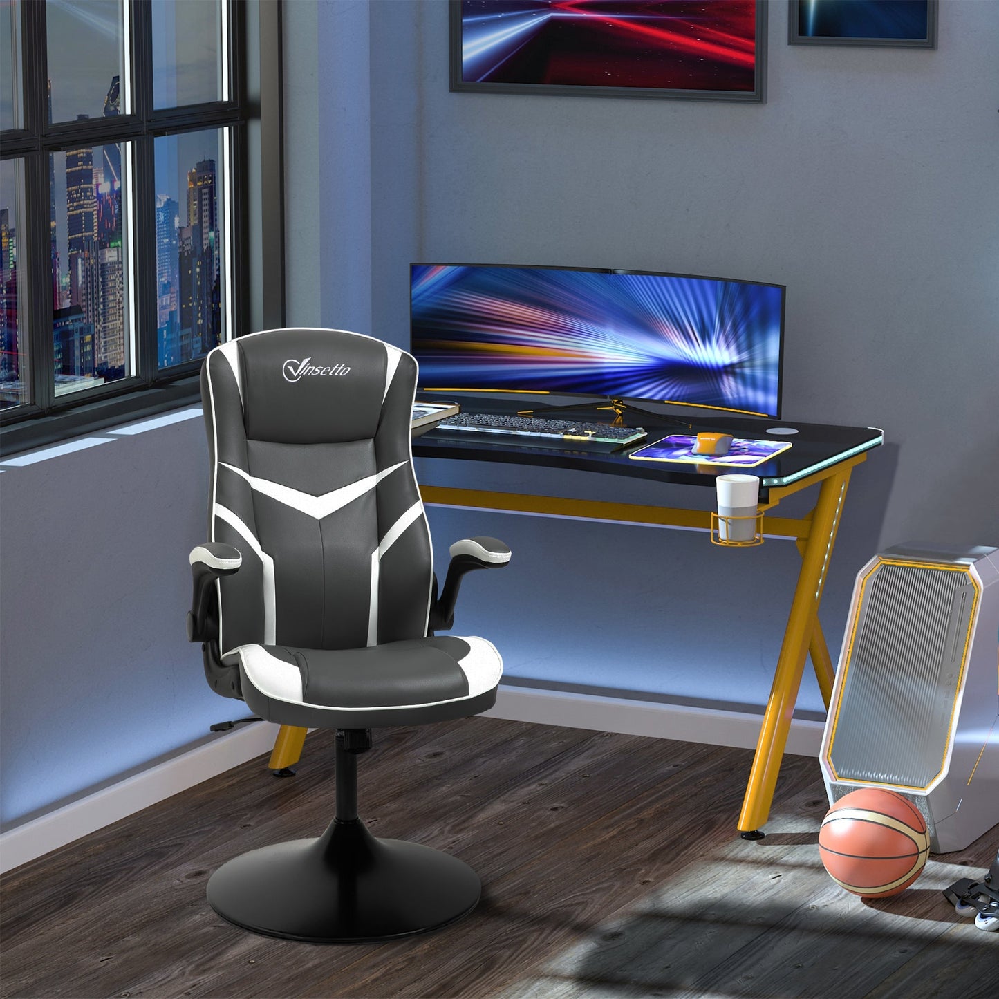 Vinsetto Video Game Chair Computer Chair with Adjustable Height