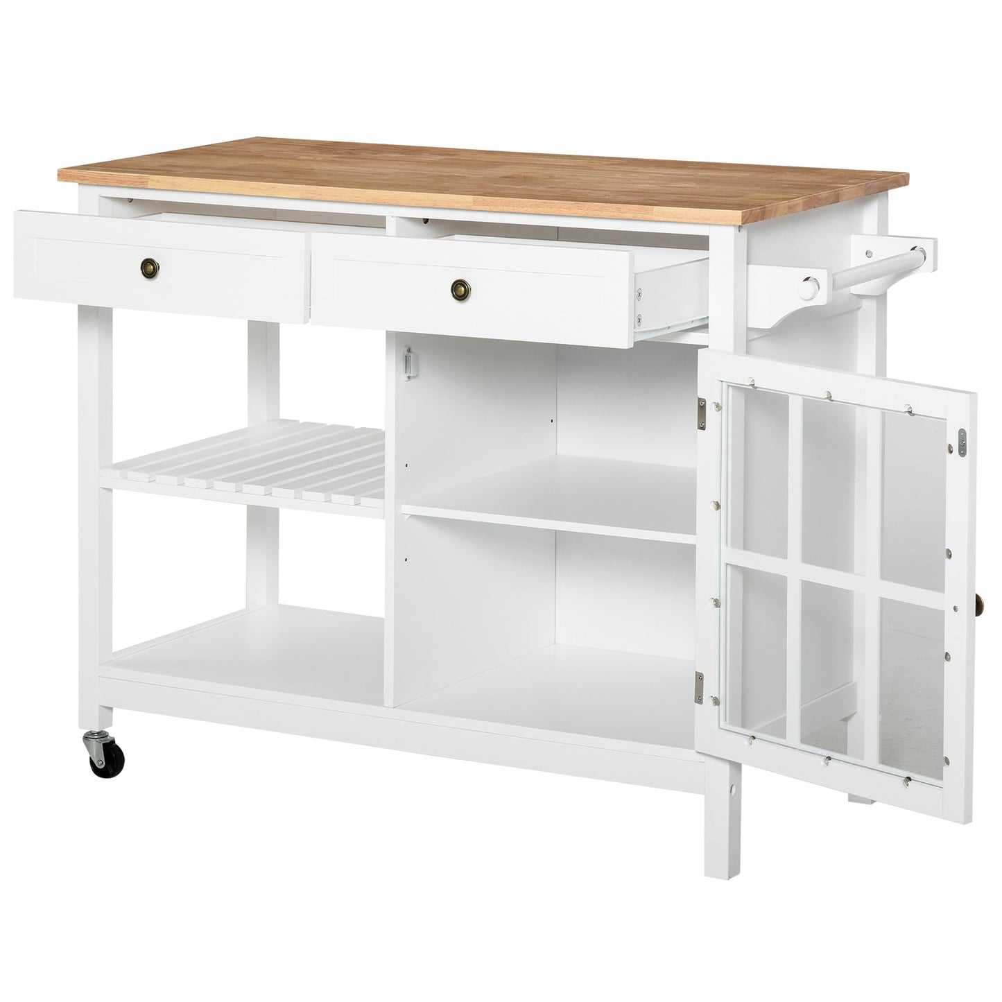 Modern Kitchen Island on Wheels