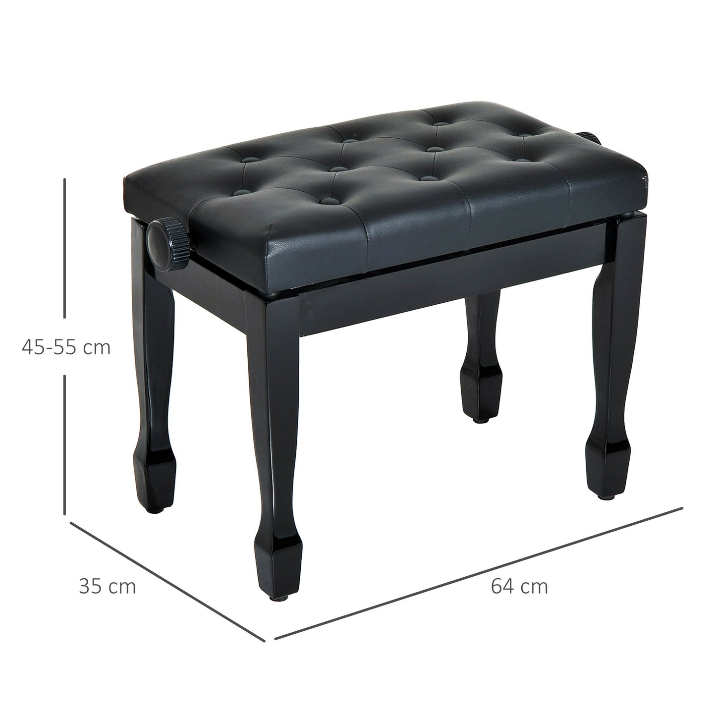 PU Leather Upholstered Piano Stool