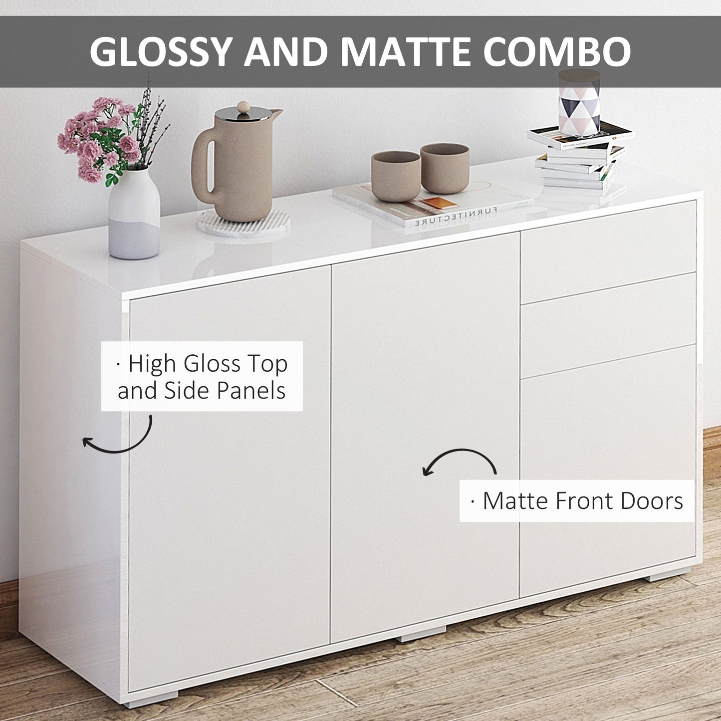 High Gloss Frame Sideboard