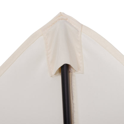 2m Aluminium Pole Garden Parasol - Cream White