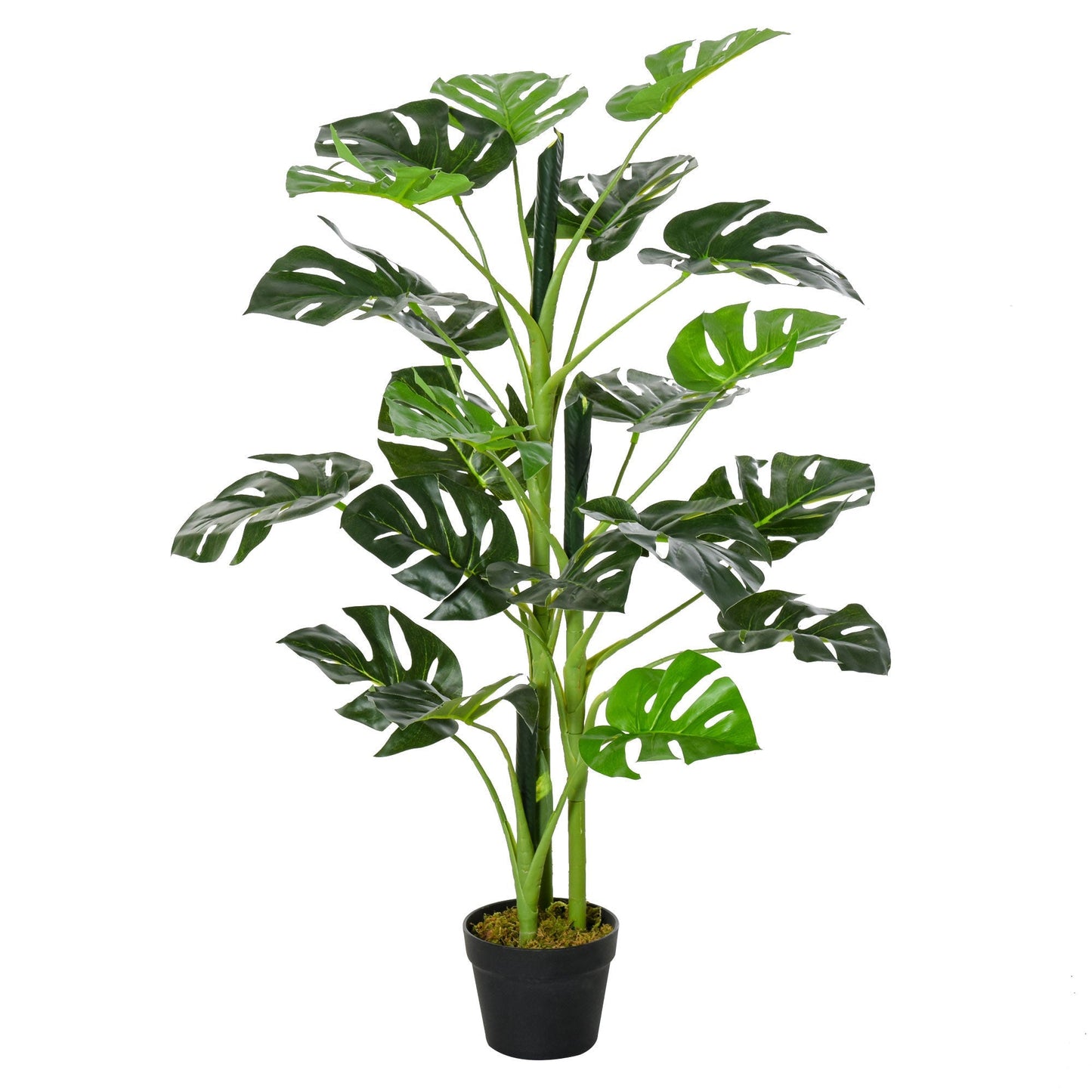 100cm/3.3FT Artificial Monstera Tree Decorative Cheese Plant 21 Leaves with Nursery Pot