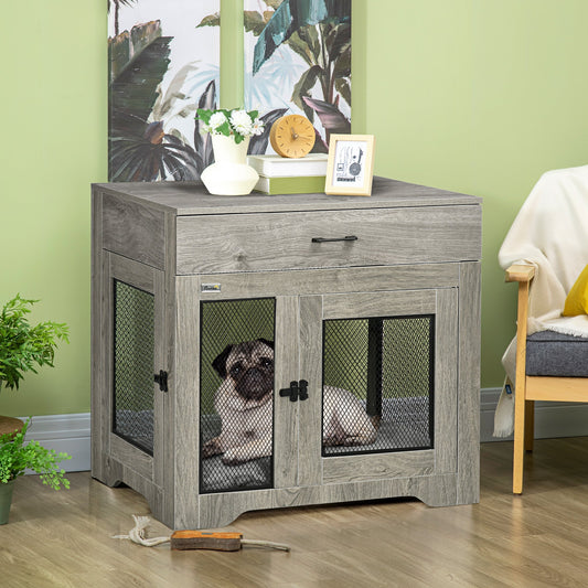 PawHut Indoor Use Dog Crate Furniture with Cushion