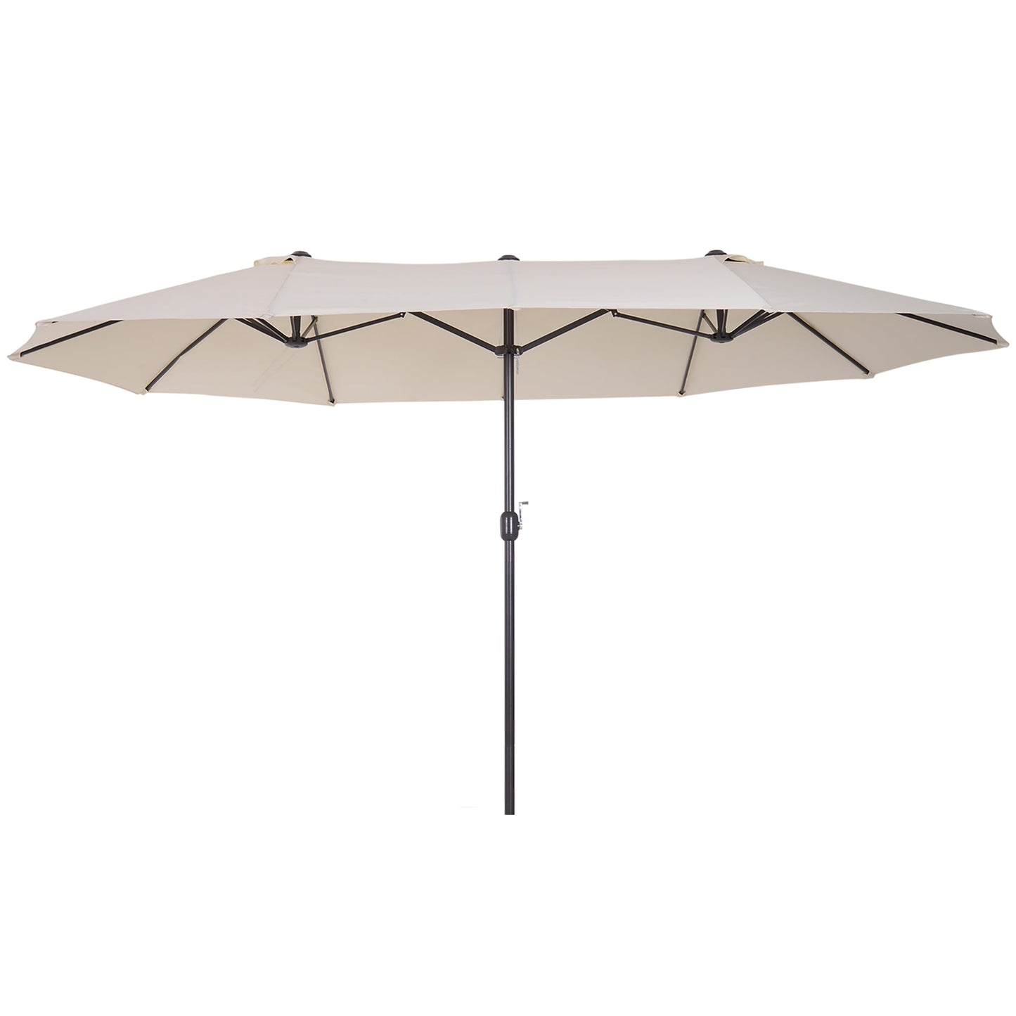 4.6m Double-Sided Patio Parasol Sun Umbrella-Beige