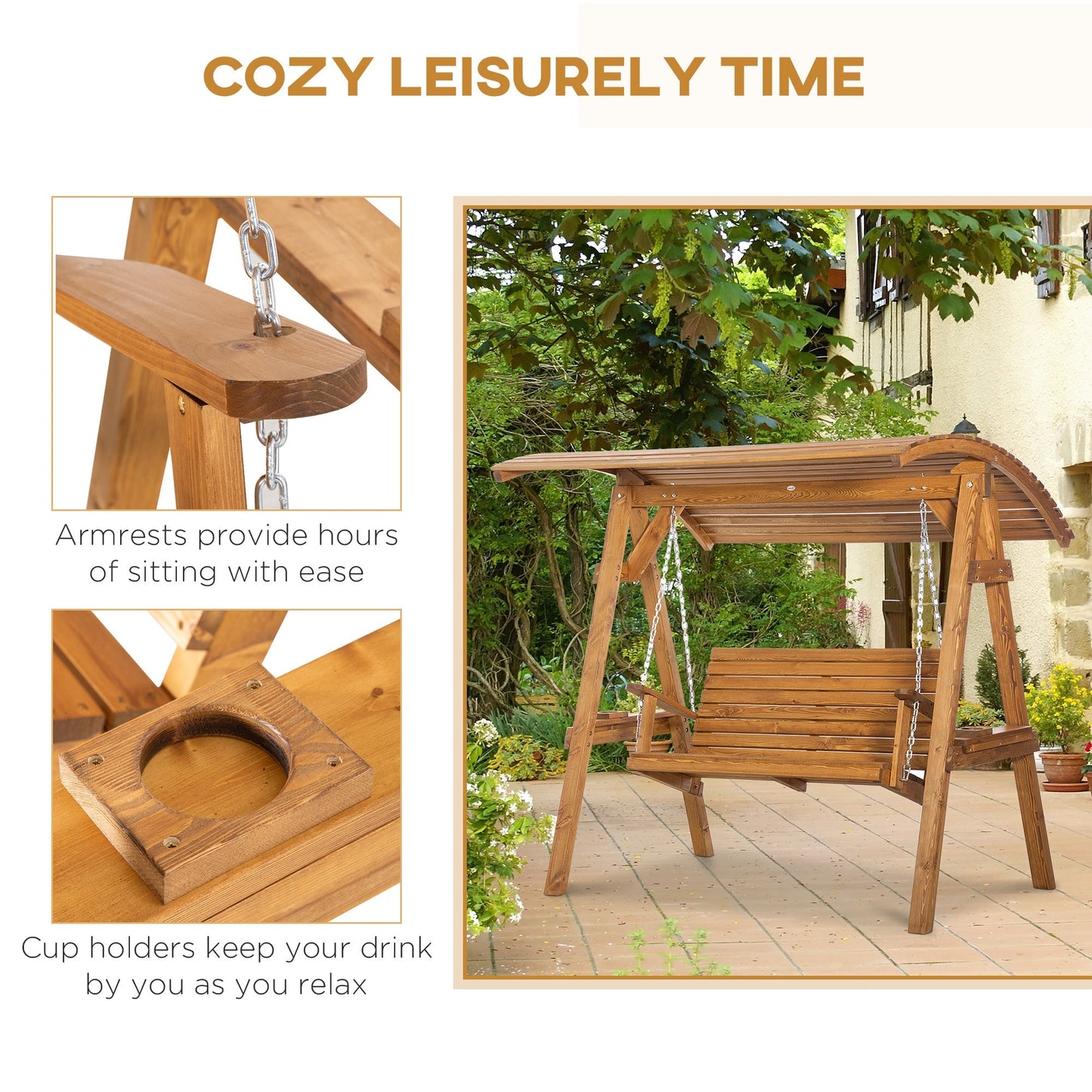 Outsunny 2 Seater Swing Chair