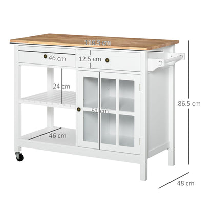 Modern Kitchen Island on Wheels