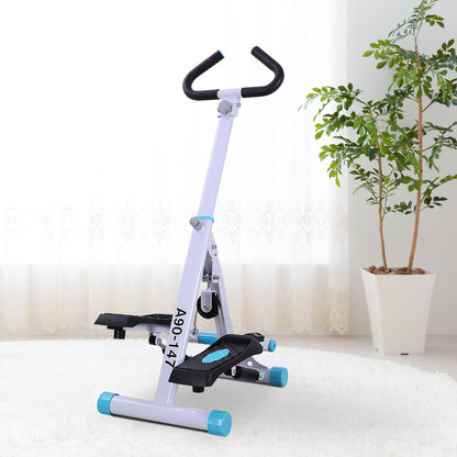 Stepper w/ Handle Hand Grip Workout Fitness Machine For Fitness Aerobic Exercise Home Gym White