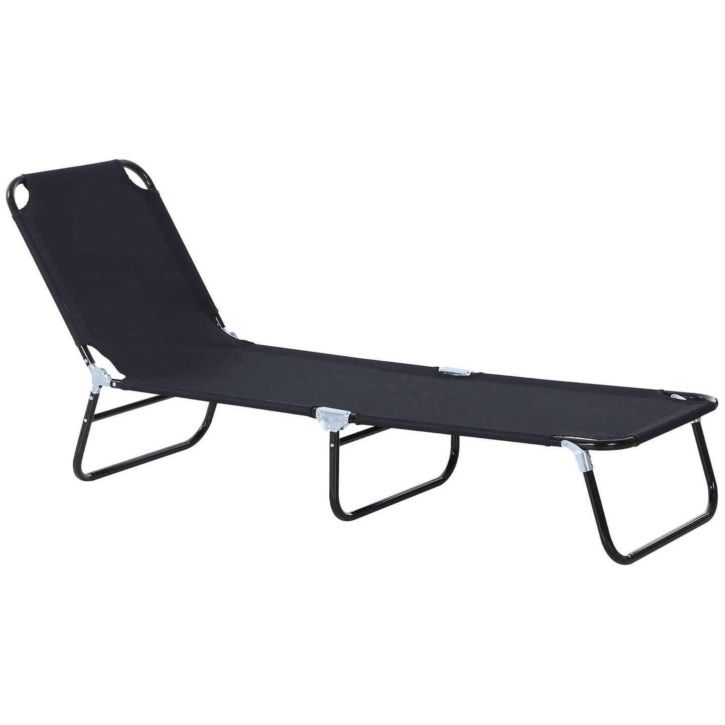 Portable Folding Sun Lounger With 5-Position Adjustable Backrest Relaxer Recliner with Lightweight Frame Great for Pool or Sun Bathing