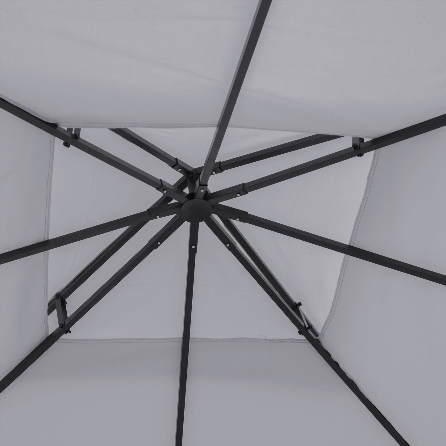 3M Gazebo Top Cover Double Tier Canopy Replacement Pavilion Roof Light Grey