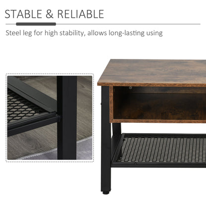 Metal Frame Industrial-Style TV Stand