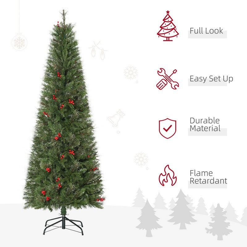 Homcom 6ft Christmas Tree Artificial - 530 Tips