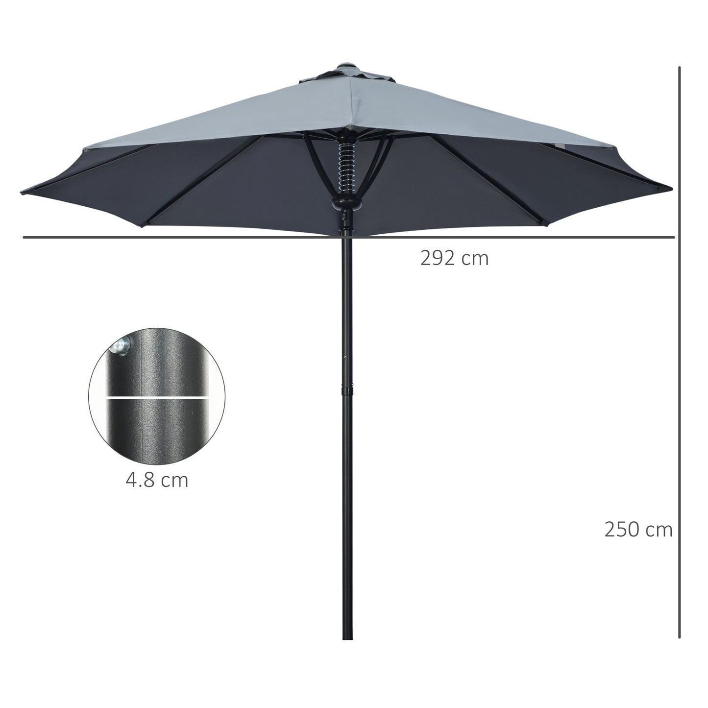 Garden 3M Parasol Umbrella