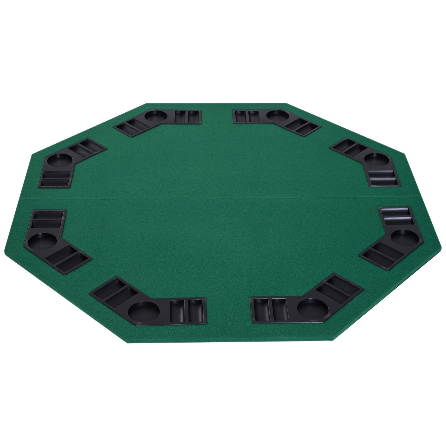 1.2m/48 Inches Foldable Poker Table Top 8 Players Blackjack Tables Casino Chip Trays