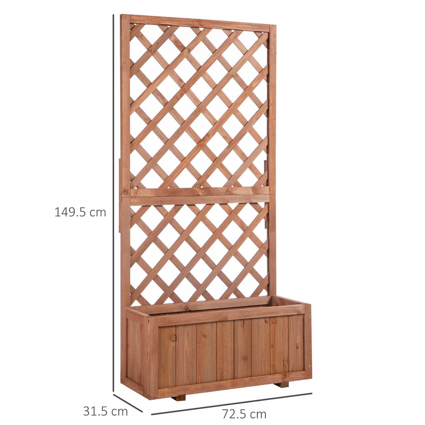 Wooden Gardening Display Flower Planter Stand Trellis Shelf