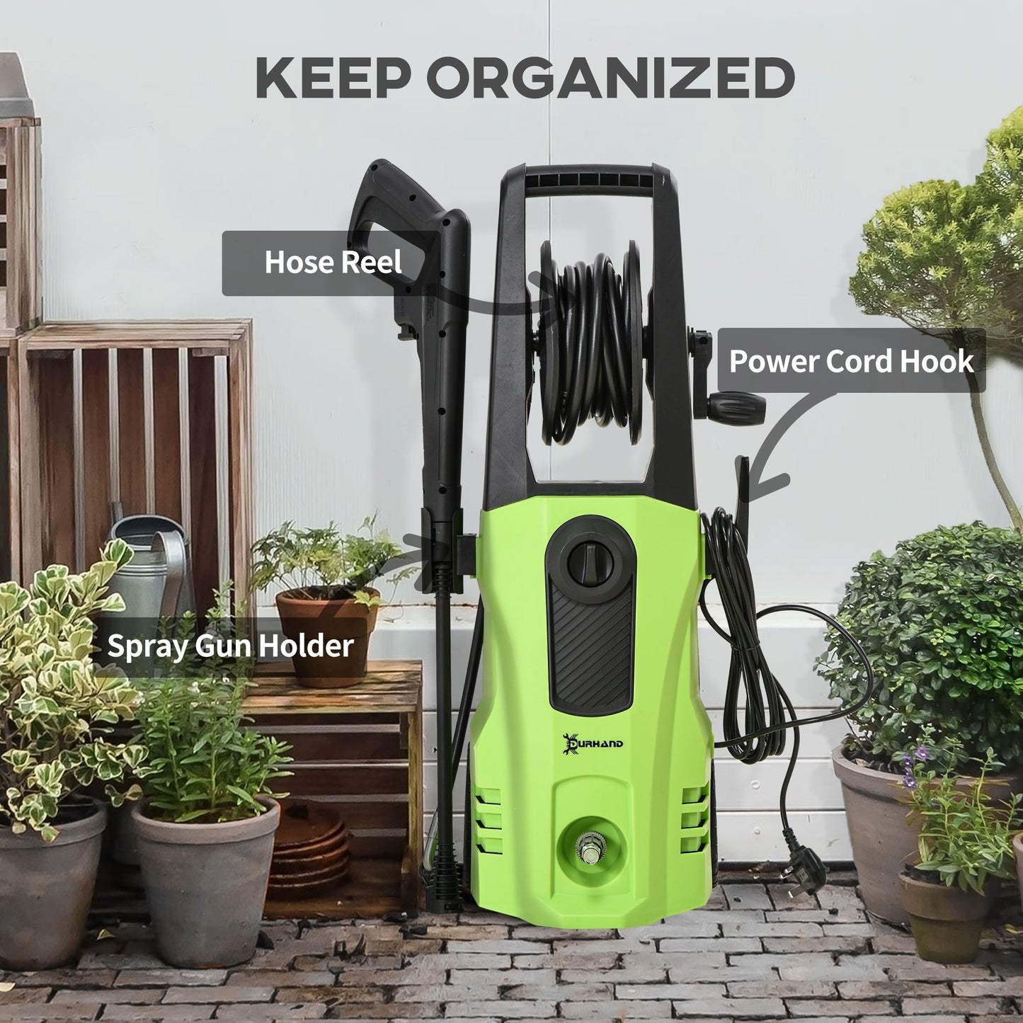 DURHAND 1800W High Pressure Washer