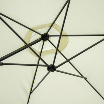 2.5M Garden Cantilever Parasol with 360° Rotation