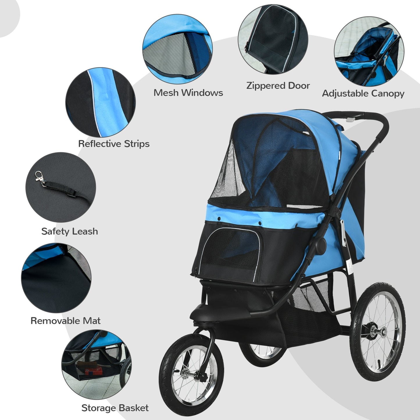 PawHut Pet Stroller Jogger for Medium