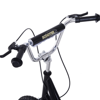 Homcom 16" Tyre Steel Push Scooter Black