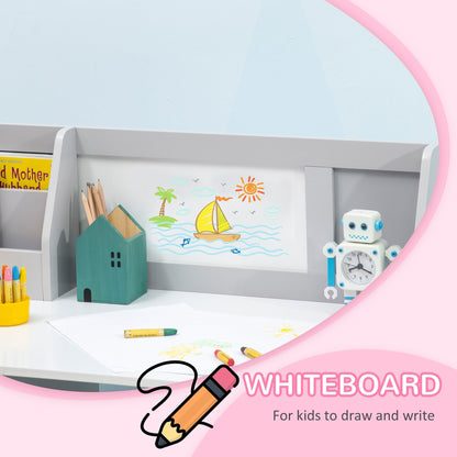 Kids Table and Chair Set with Whiteboard